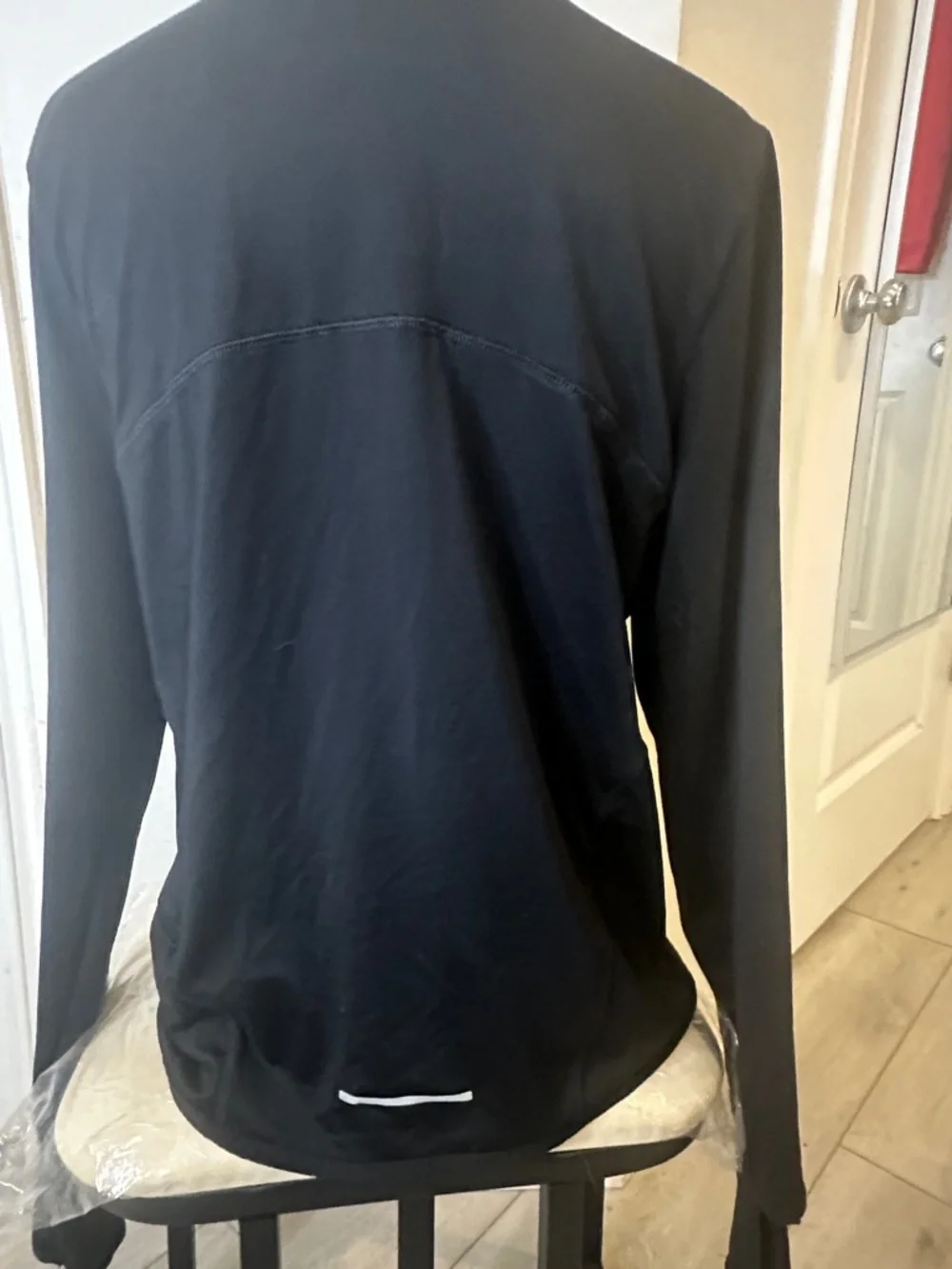 Nike Women's Black Quarter-Zip Long Sleeve Performance Top
